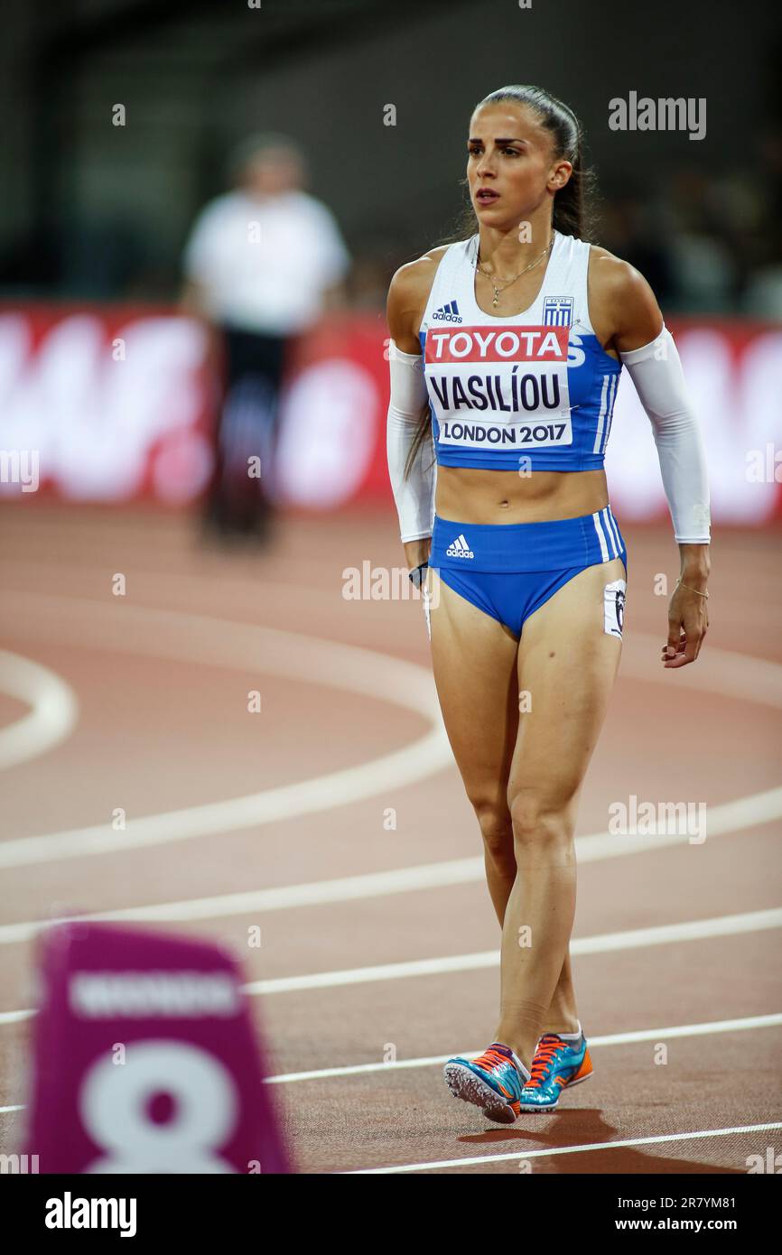 Irini Vasiliou participating in the 400 meters at the World Athletics  Championships London 2017 Stock Photo - Alamy