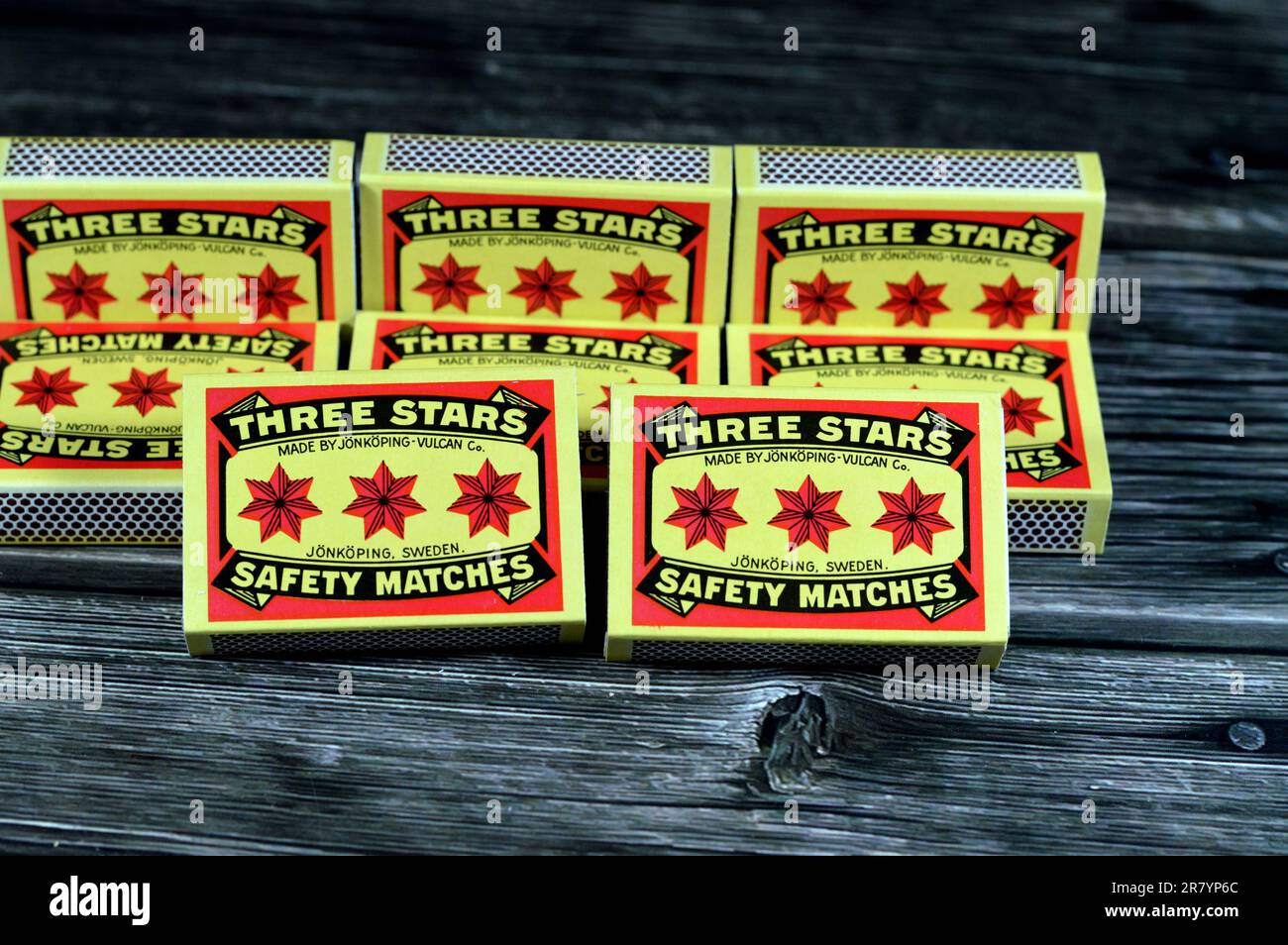 Cairo, Egypt, June 12 2023 Three stars safety matches Jonkoping Vulcan