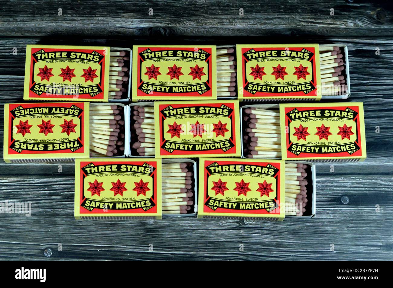 Cairo, Egypt, June 12 2023 Three stars safety matches Jonkoping Vulcan