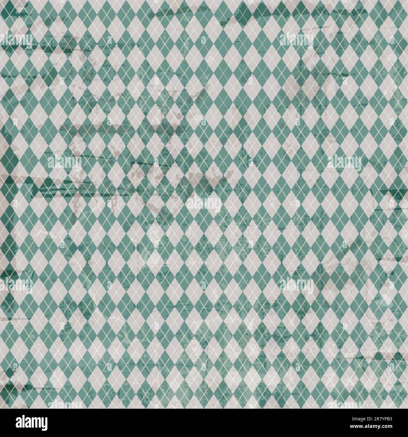 Vintage background with an argyle style pattern Stock Vector