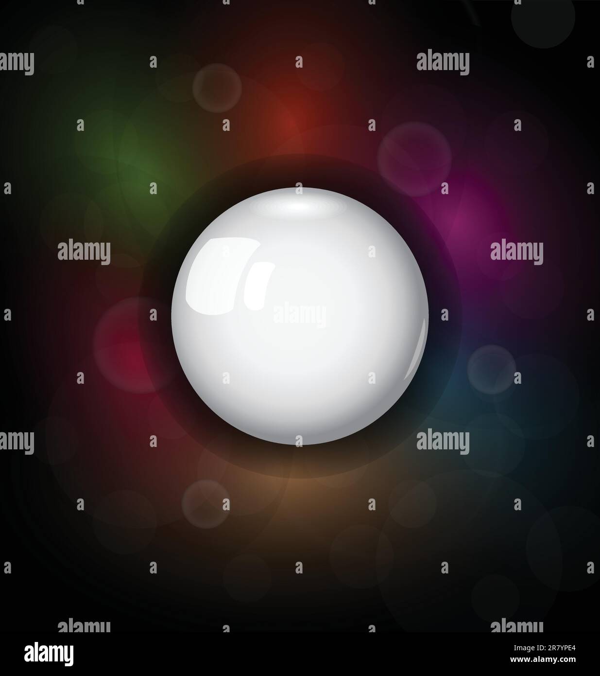 Illustration speech bubble on dark background - vector Stock Vector