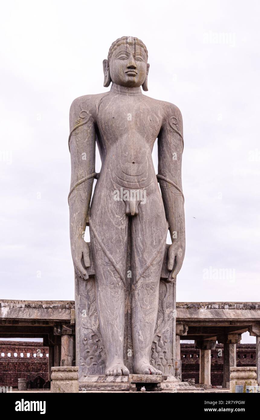 granite monolith statue of Shri Gomateshwara (Bahubali) at Karkala