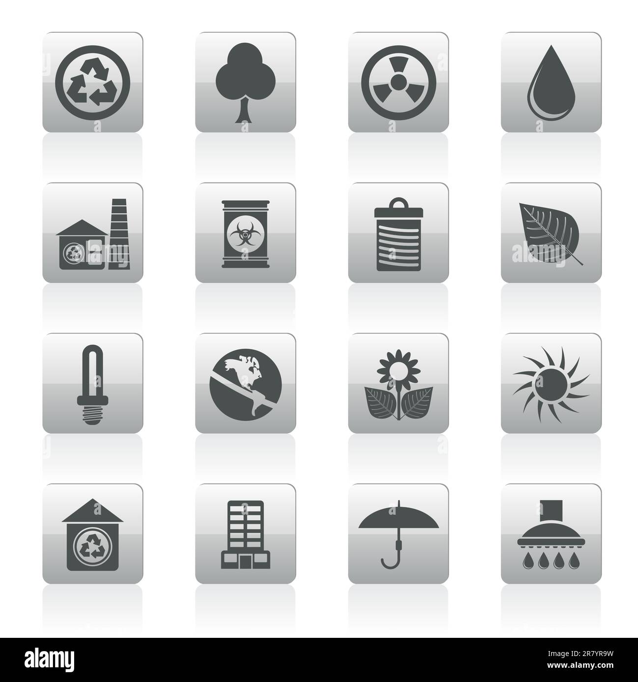 Ecology and nature icons -vector icon set Stock Vector