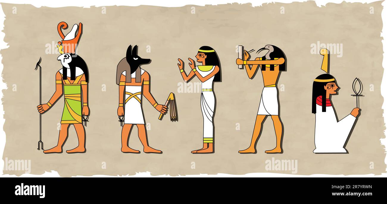 Set egyptian mythology Stock Vector Images - Alamy