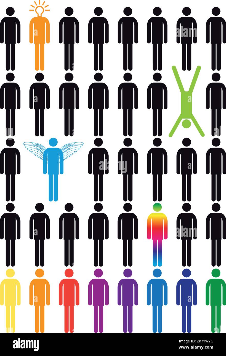 creativity concept, vector people icon set Stock Vector Image & Art - Alamy