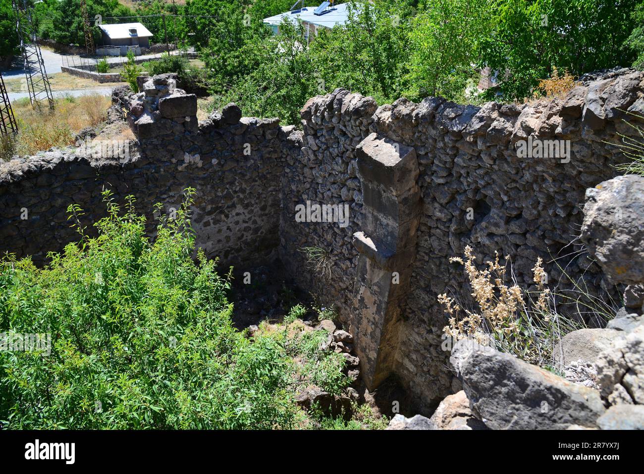 The Historical Mazgirt Church is located in the Mazgirt Town of Tunceli, Turkey. Stock Photo