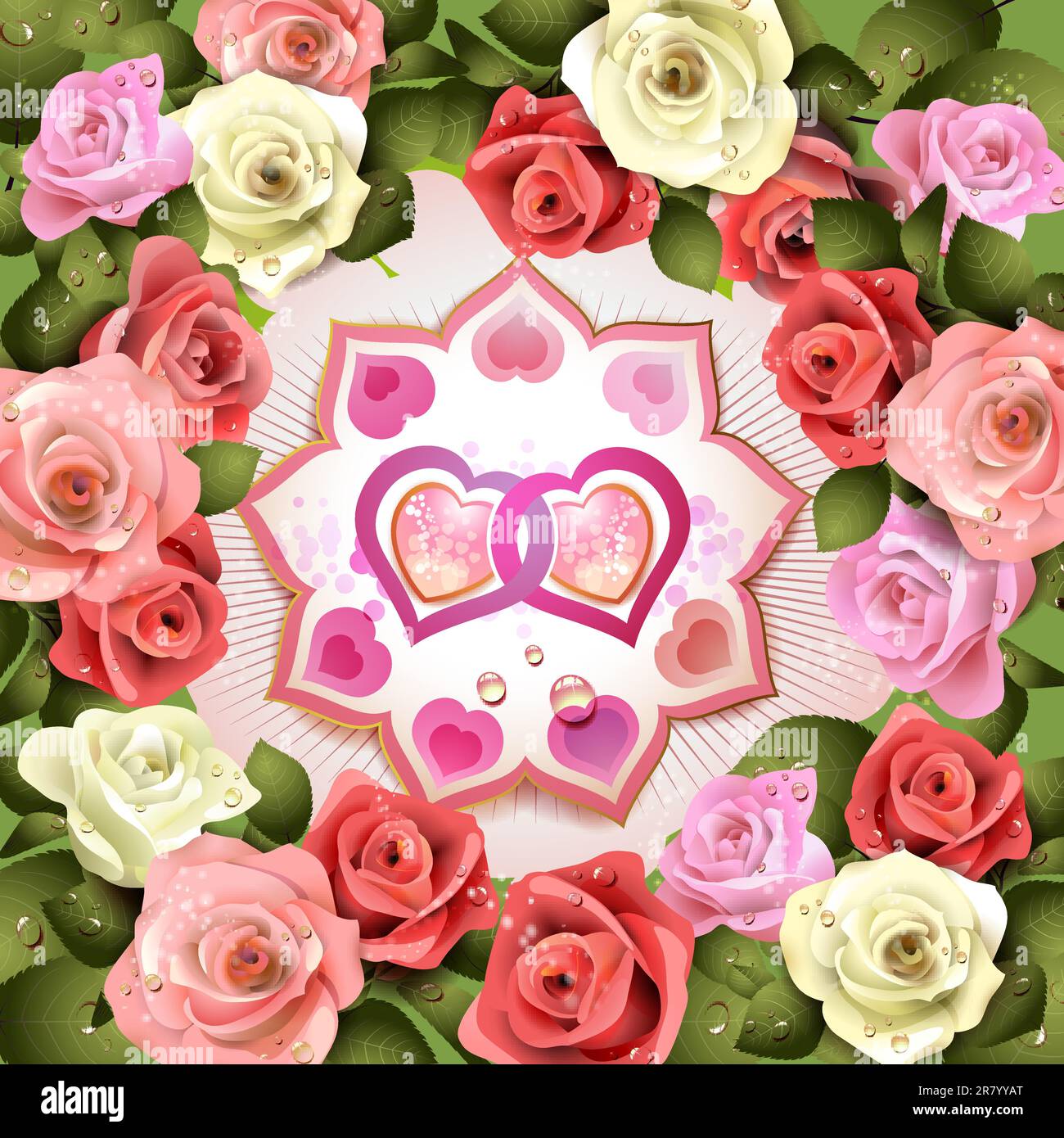 Heart shadow rose Stock Vector Images - Alamy