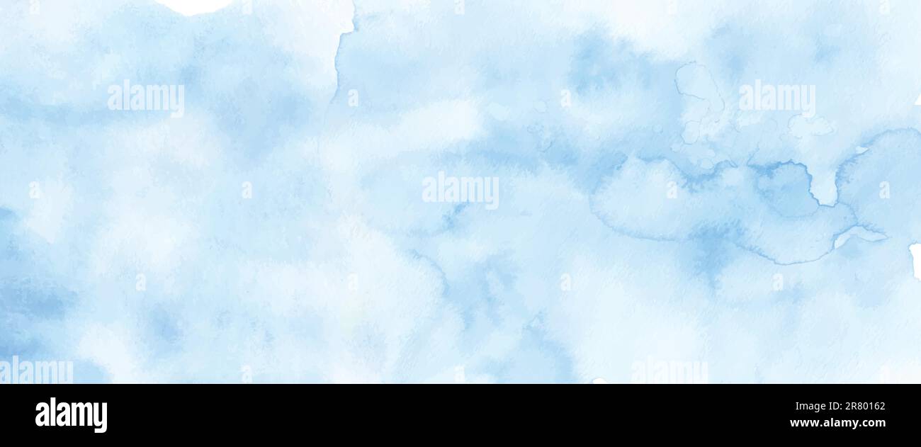 Abstract light blue watercolor for background. Stain artistic vector are used as an element in the decorative design of header, brochure, poster, card Stock Vector