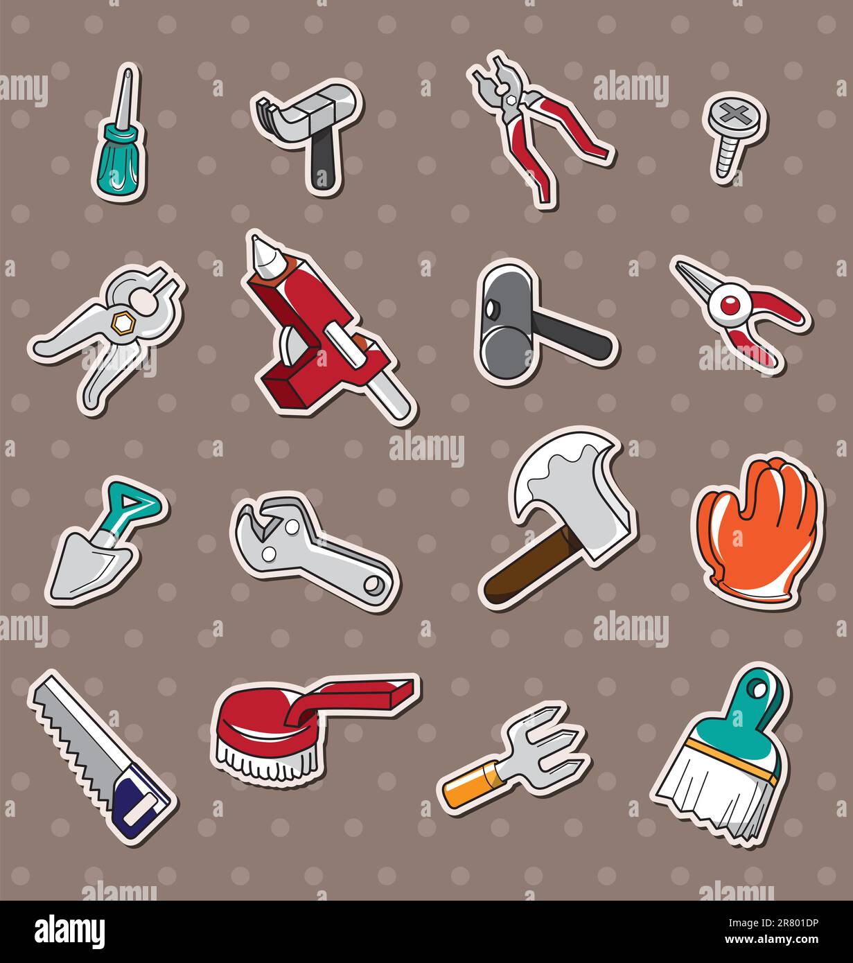 tools stickers Stock Vector