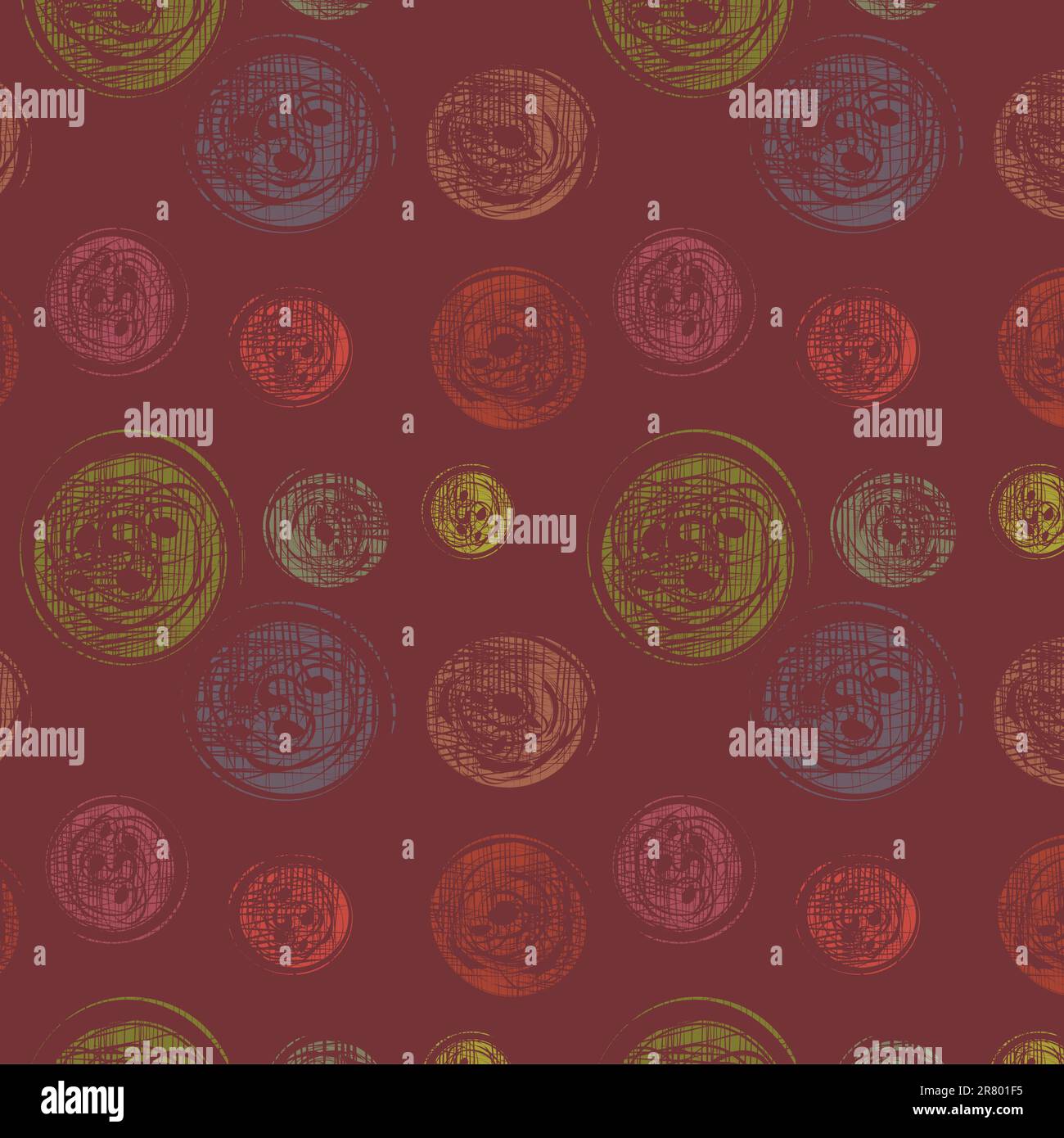 Abstract seamless background with varicoloured circles, vector ...