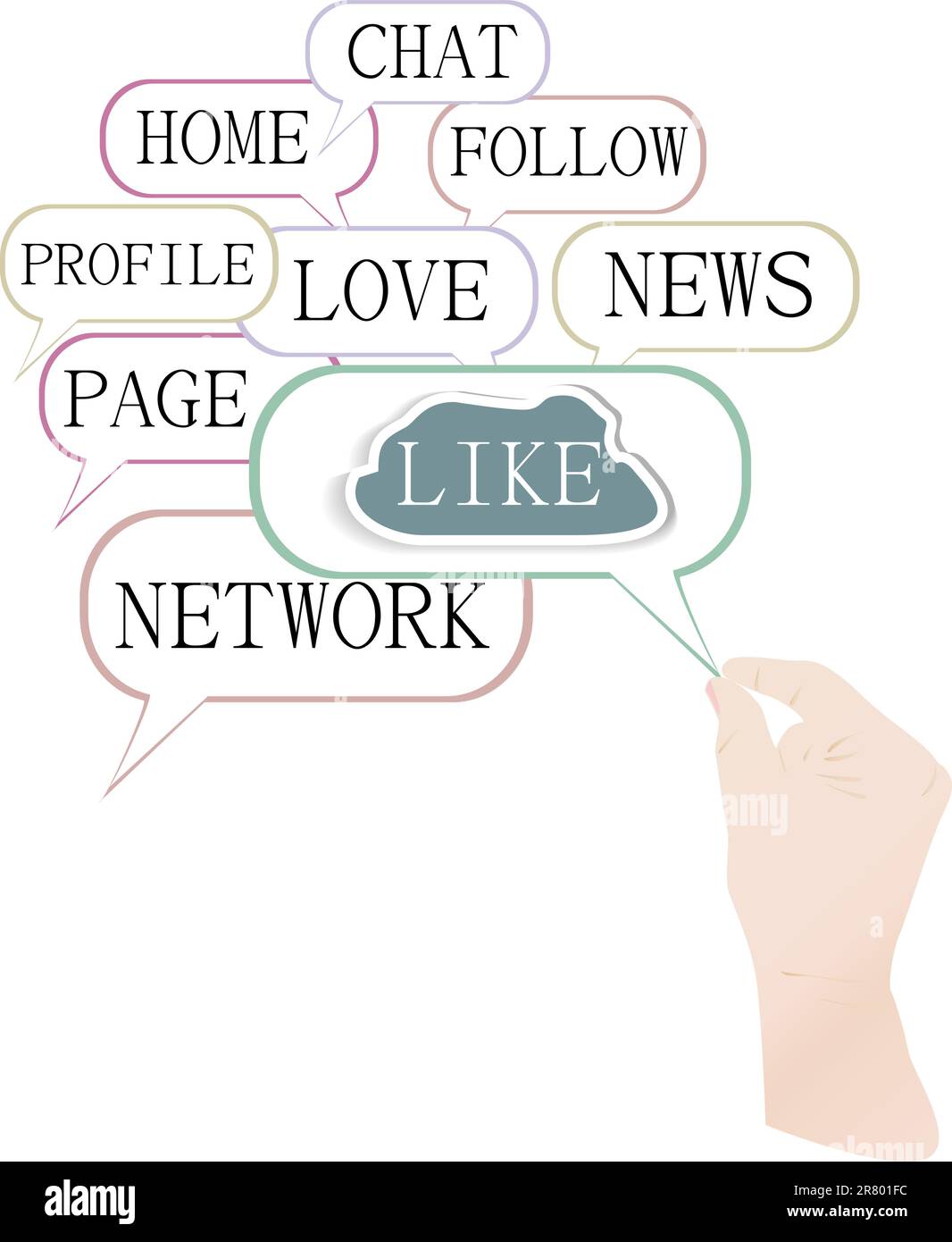 concept-illustration-of-the-like-cloud-symbols-composed-of-social