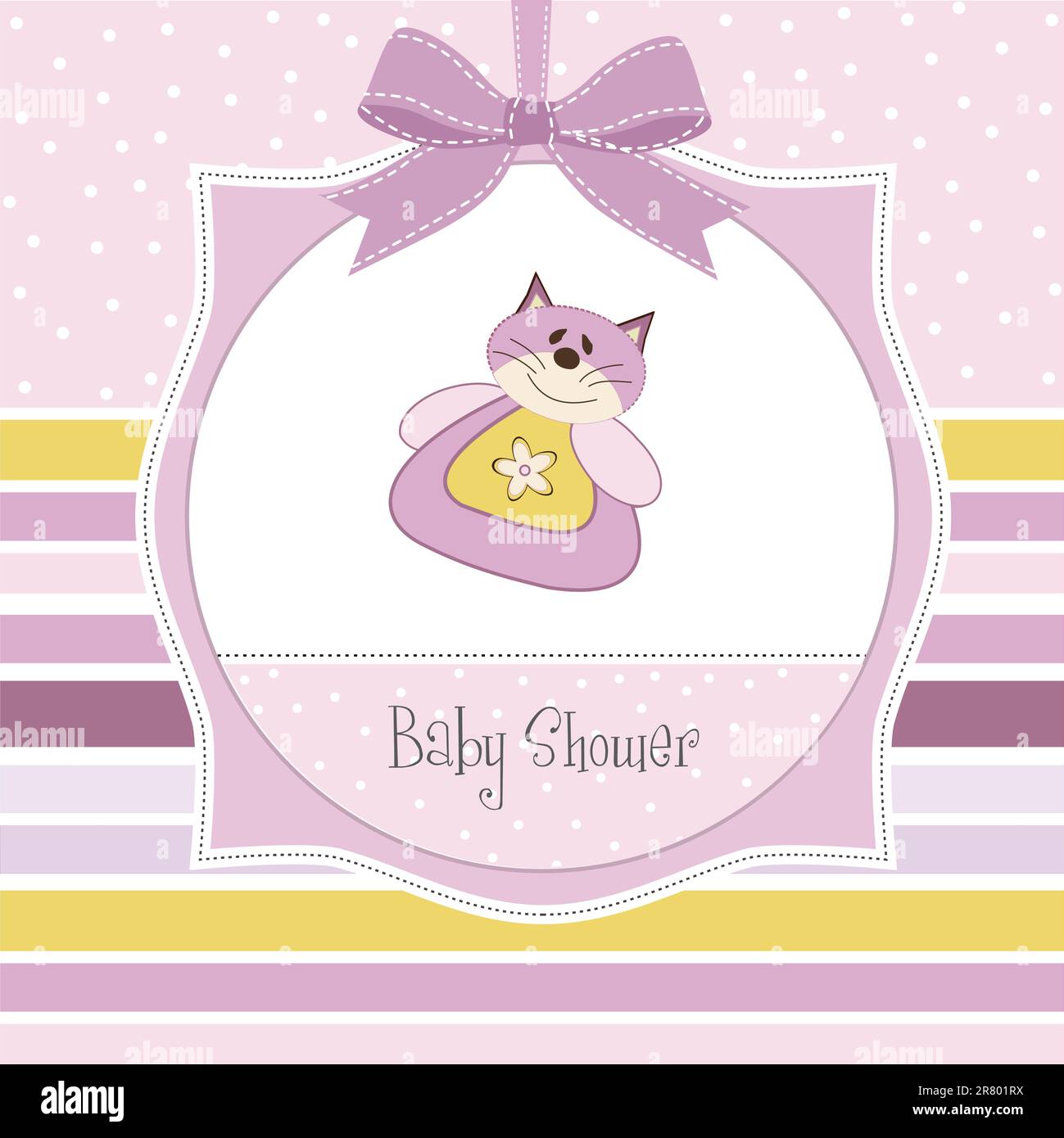 baby shower card with cat Stock Vector Image & Art Alamy