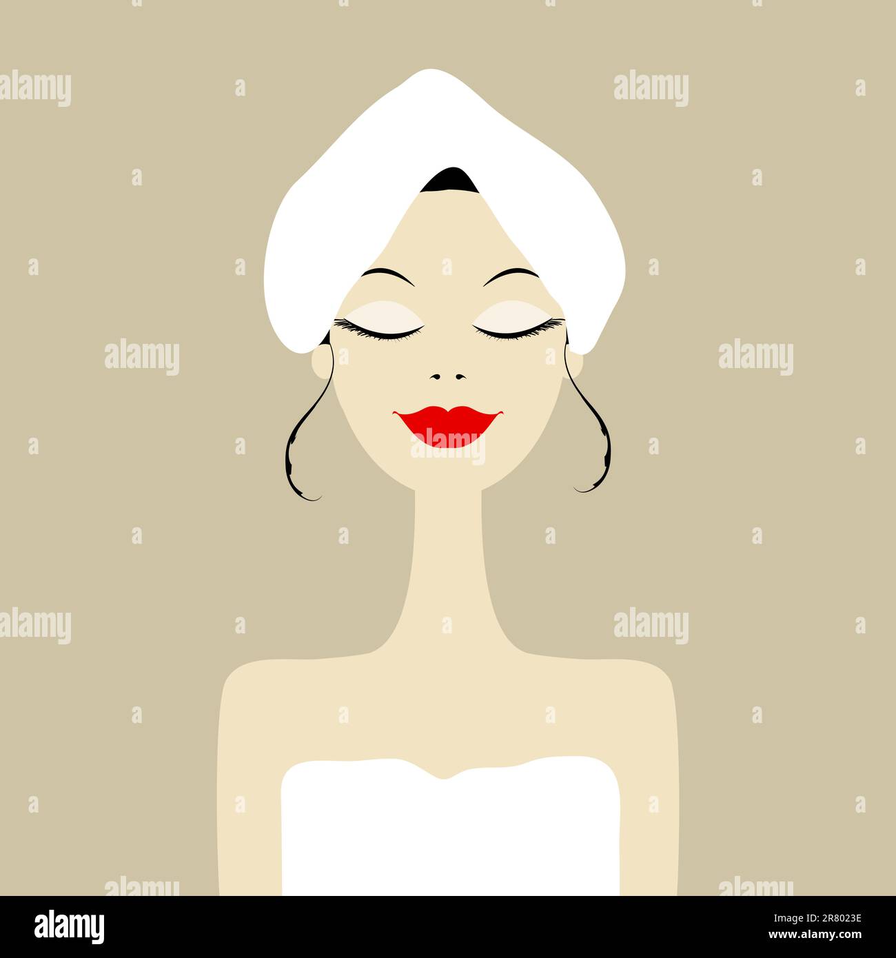 Pretty woman in spa salon Stock Vector Image & Art - Alamy