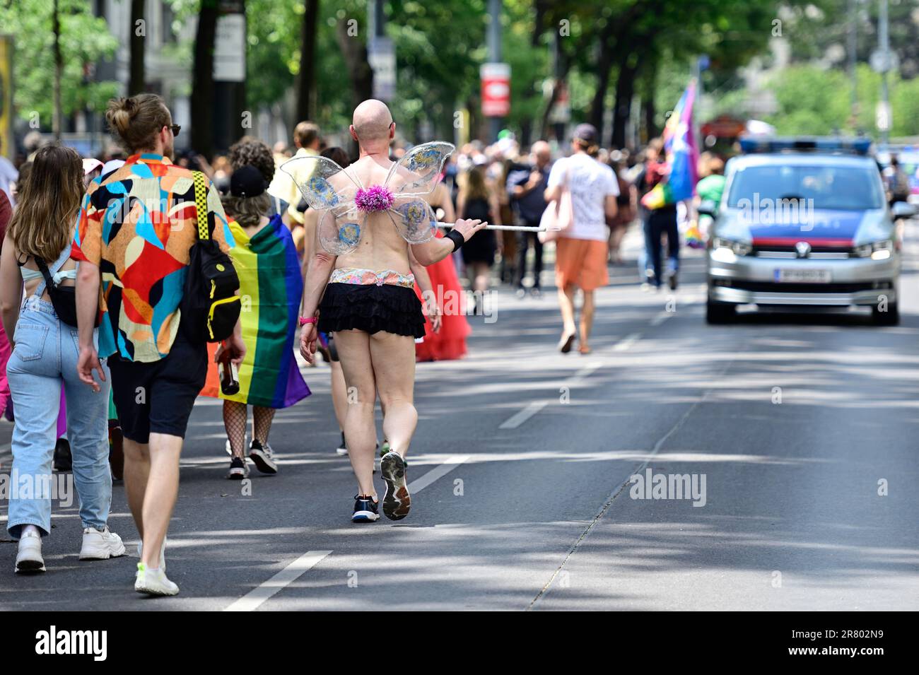 Vienna Parade Vienna, Austria. June 17, 2023. Rainbow Parade on Vienna's Ringstrasse ...