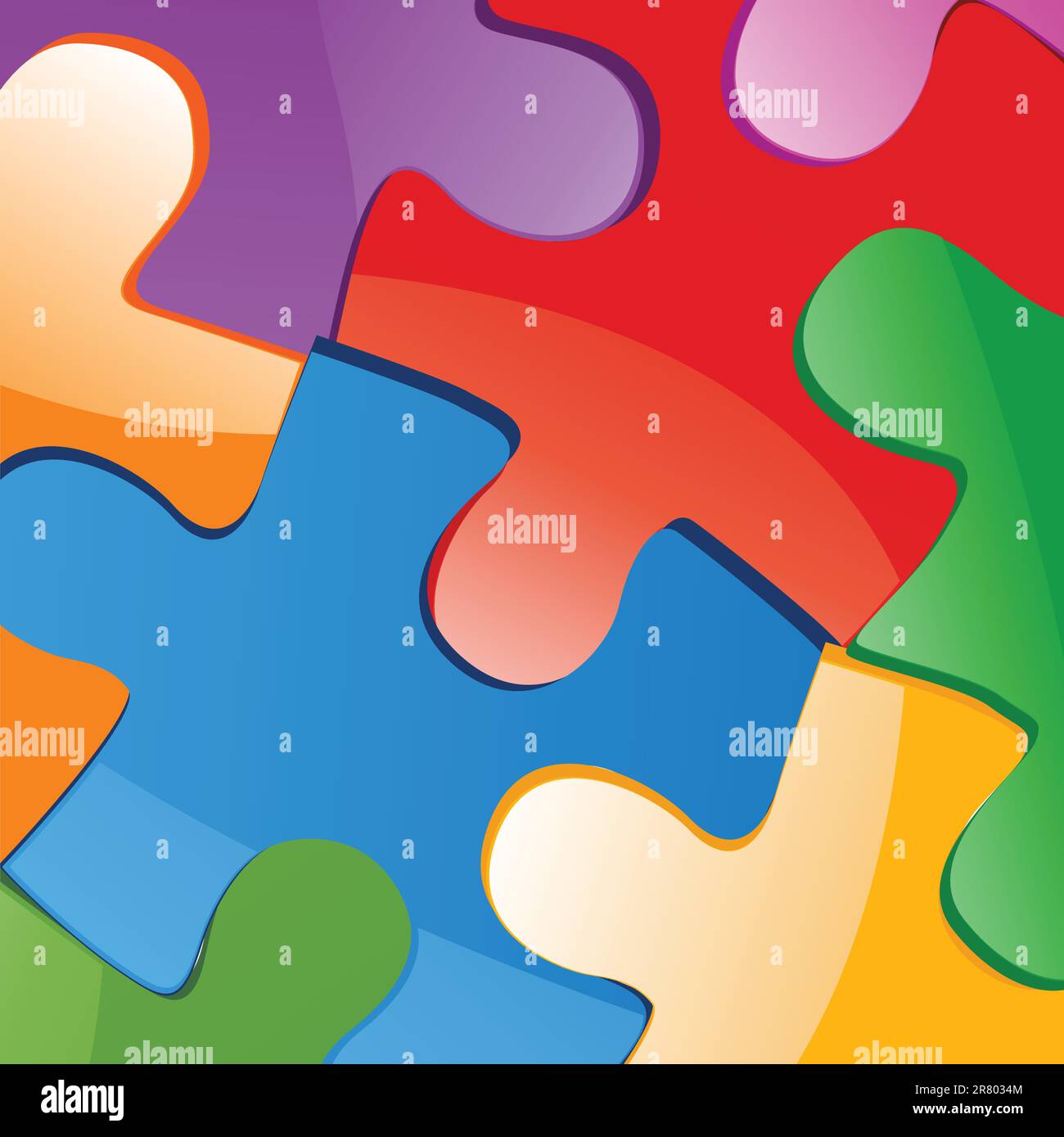 Vector illustration of puzzle pieces Stock Vector Image & Art - Alamy