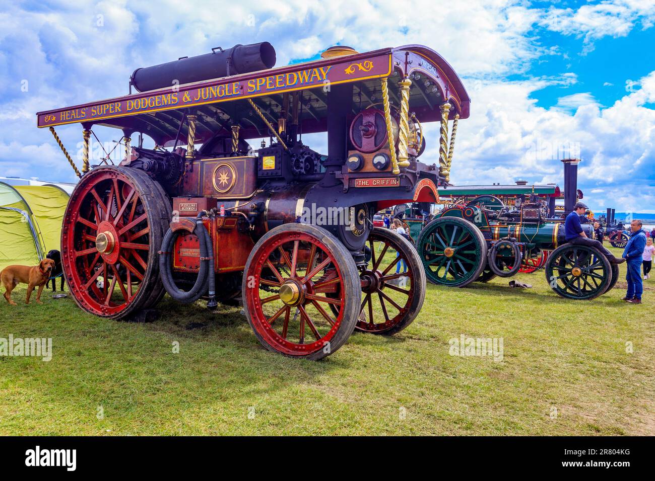 1906 Burrell Showmans Road Locomotive 'Griffin' at Abbey Hill Steam Rally, Yeovil, Somerset, UK Stock Photo