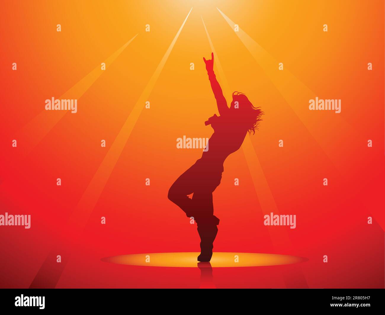 hard-rock-singer-silhouette-on-red-in-vector-stock-vector-image-art