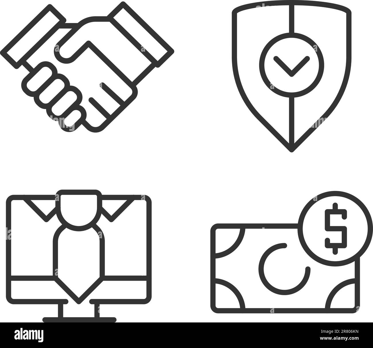 Business partnership financial success Black and White Stock Photos ...