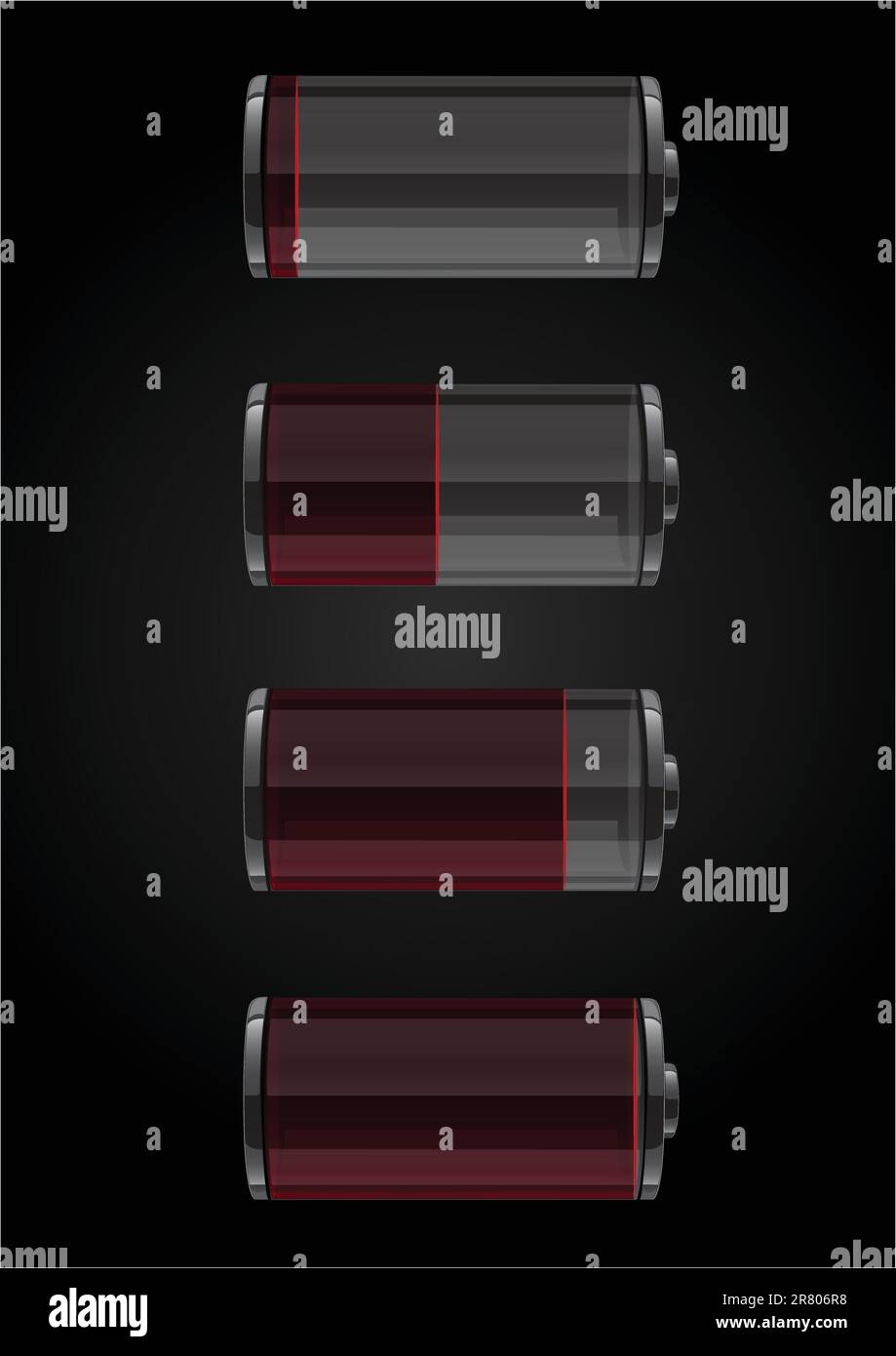 Illustration showing full battery hi-res stock photography and images ...