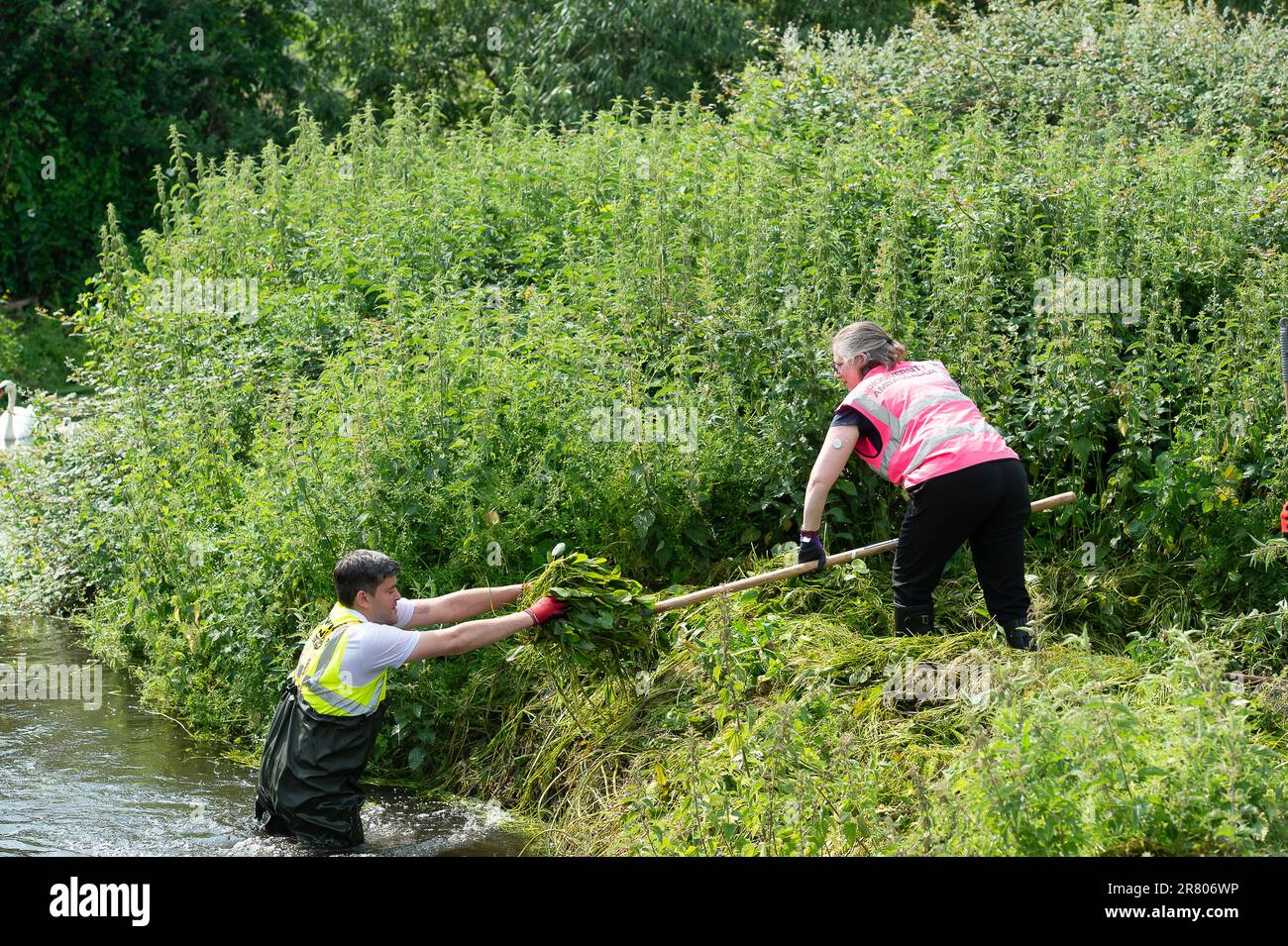 Eton Wick, UK. 18th June, 2023. Local residents and volunteers from the