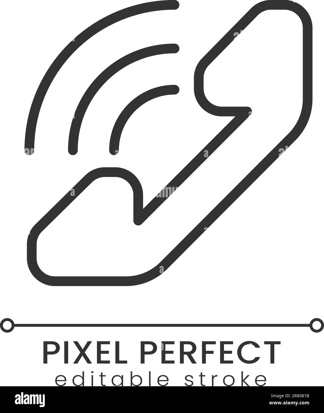 Handset pixel perfect linear icon Stock Vector Image & Art - Alamy