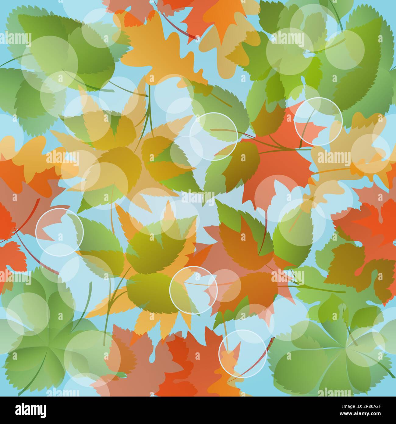 Seamless floral pattern with leaves. EPS10 vector illustration Stock ...