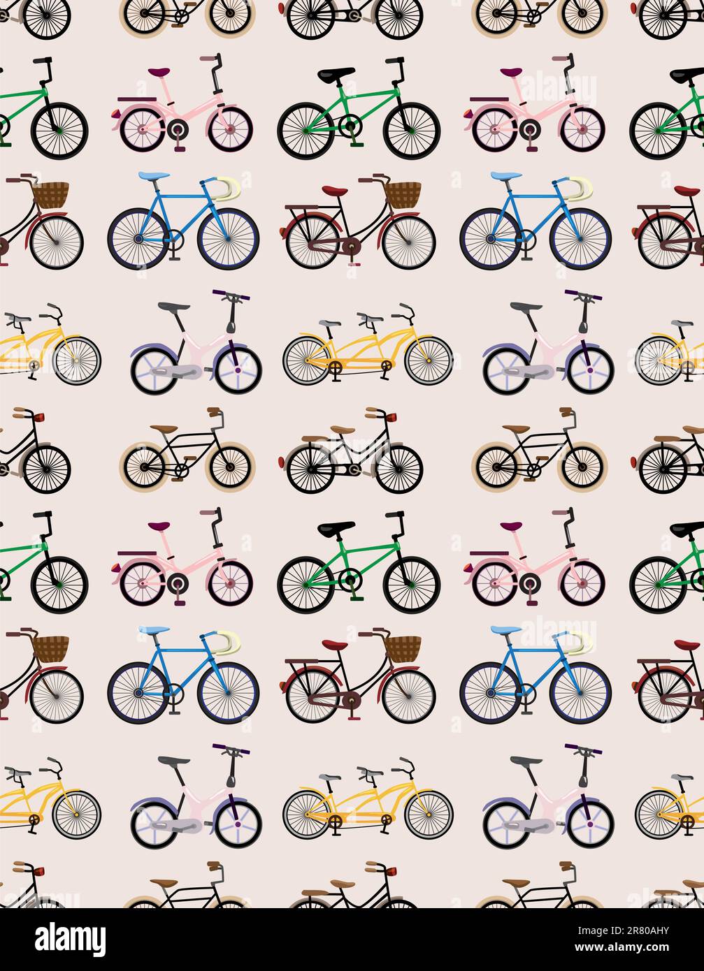 seamless bicycle pattern Stock Vector