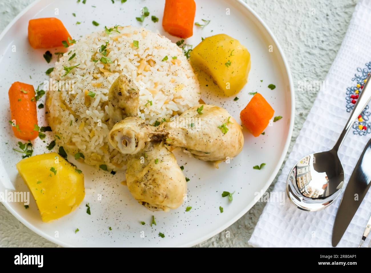 Boiled potatoes and rice hi-res stock photography and images - Alamy