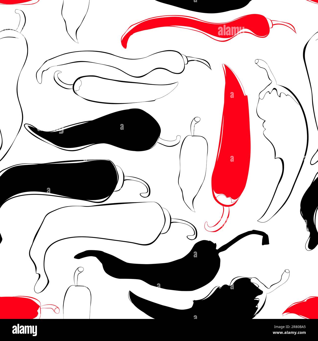 Seamless wallpaper with chili pepper Stock Vector Image & Art - Alamy