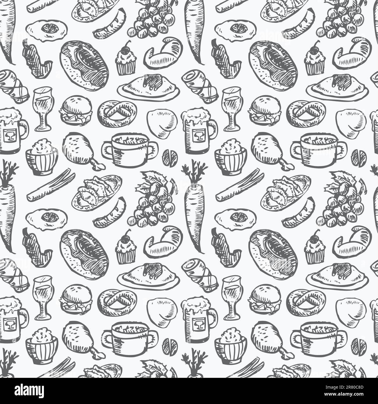 Food pattern hi-res stock photography and images - Alamy
