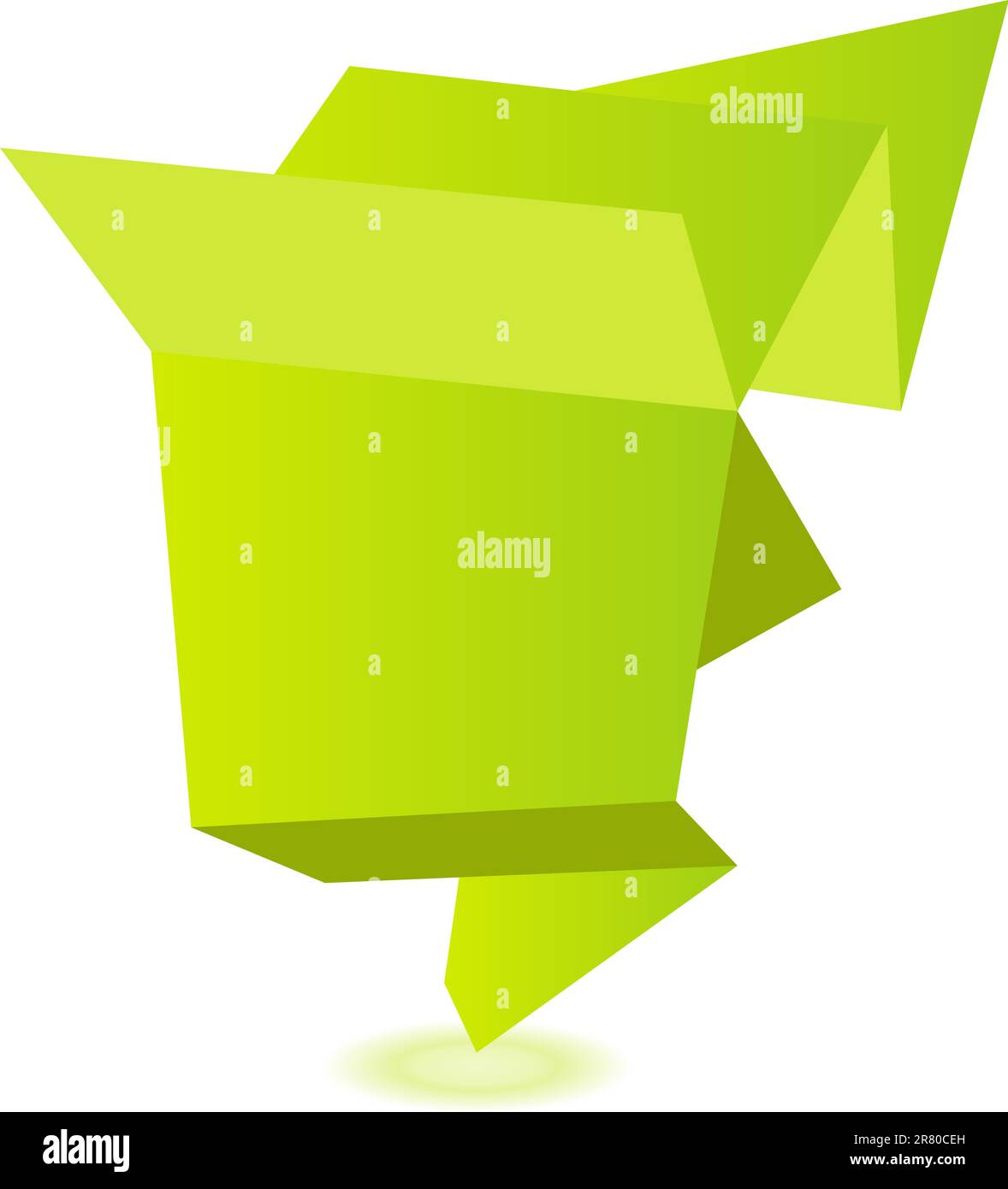 Abstract origami speech bubble vector background Stock Vector Image ...