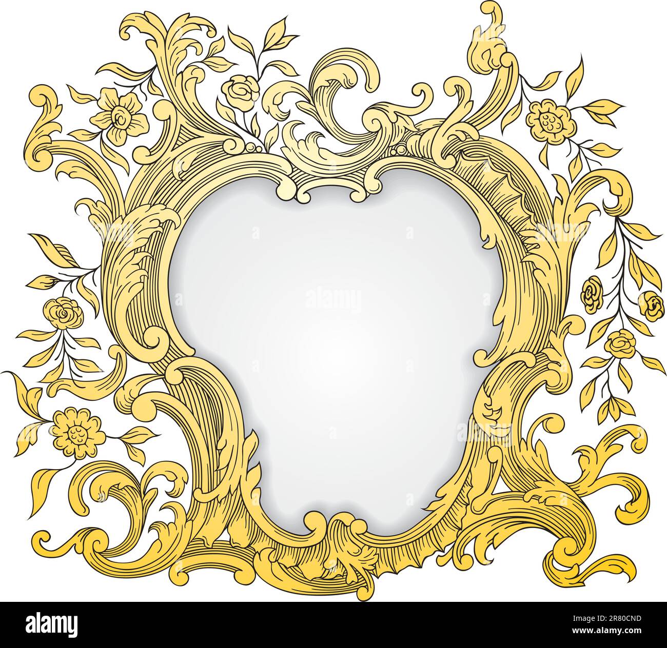 Vintage golden frame vector Stock Vector Image & Art Alamy
