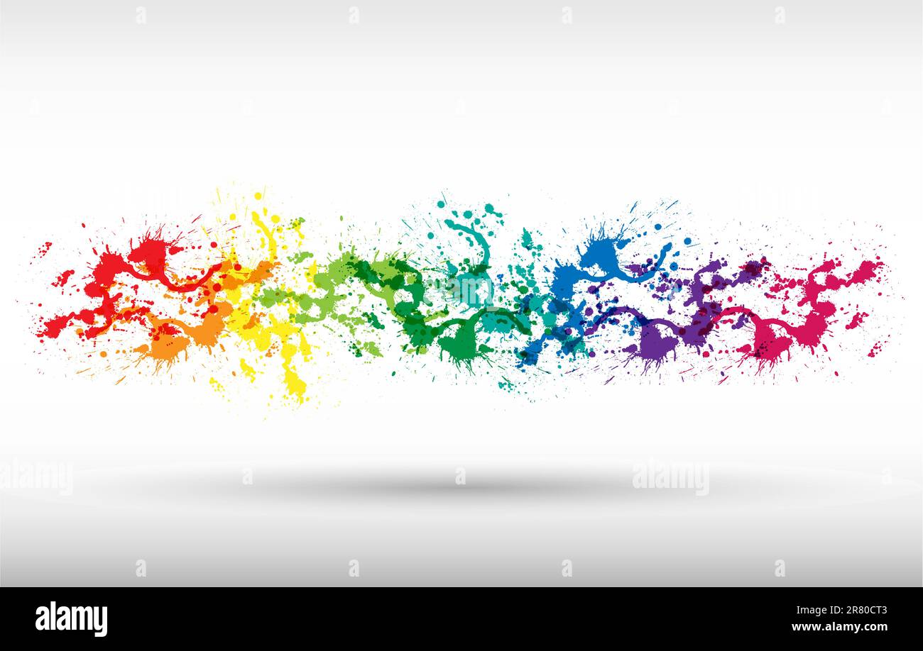 Color Gradient Splashes Colorful bright ink splashes Stock Vector Images - Alamy