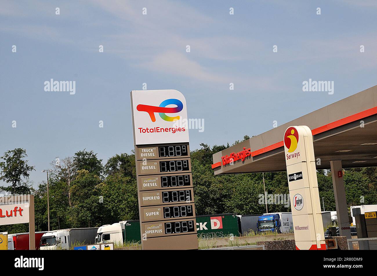 18June 2023/People at gas station at Totalenergies gas station at