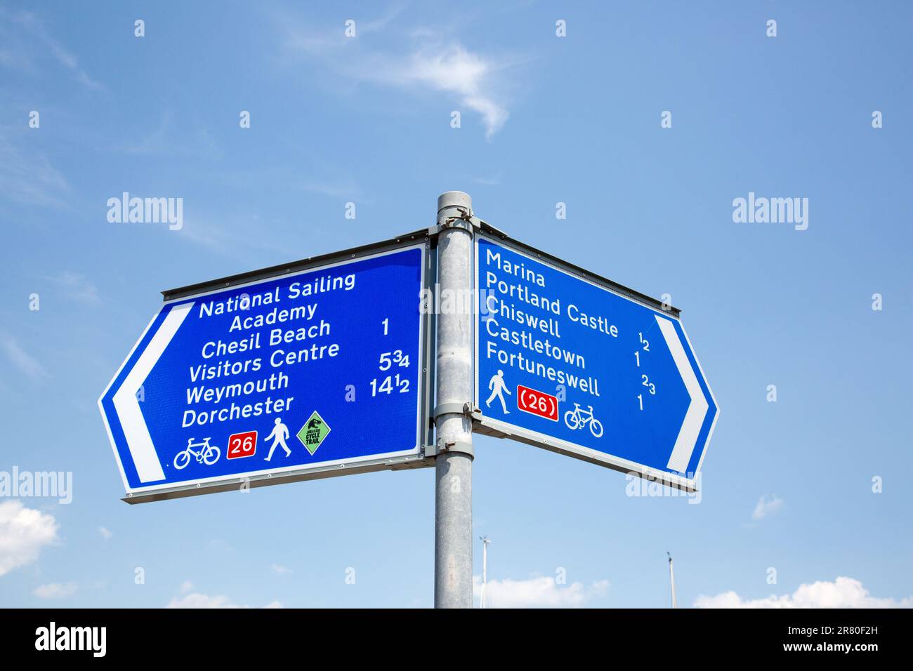 Portland direction sign Stock Photo Alamy