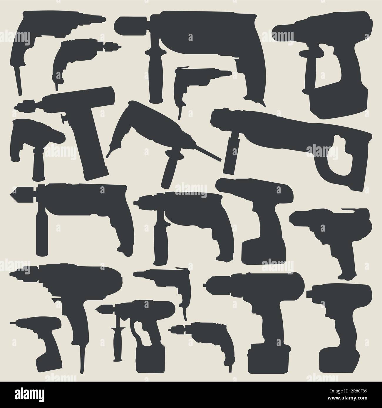 Vector Drill silhouette Stock Vector Image & Art Alamy