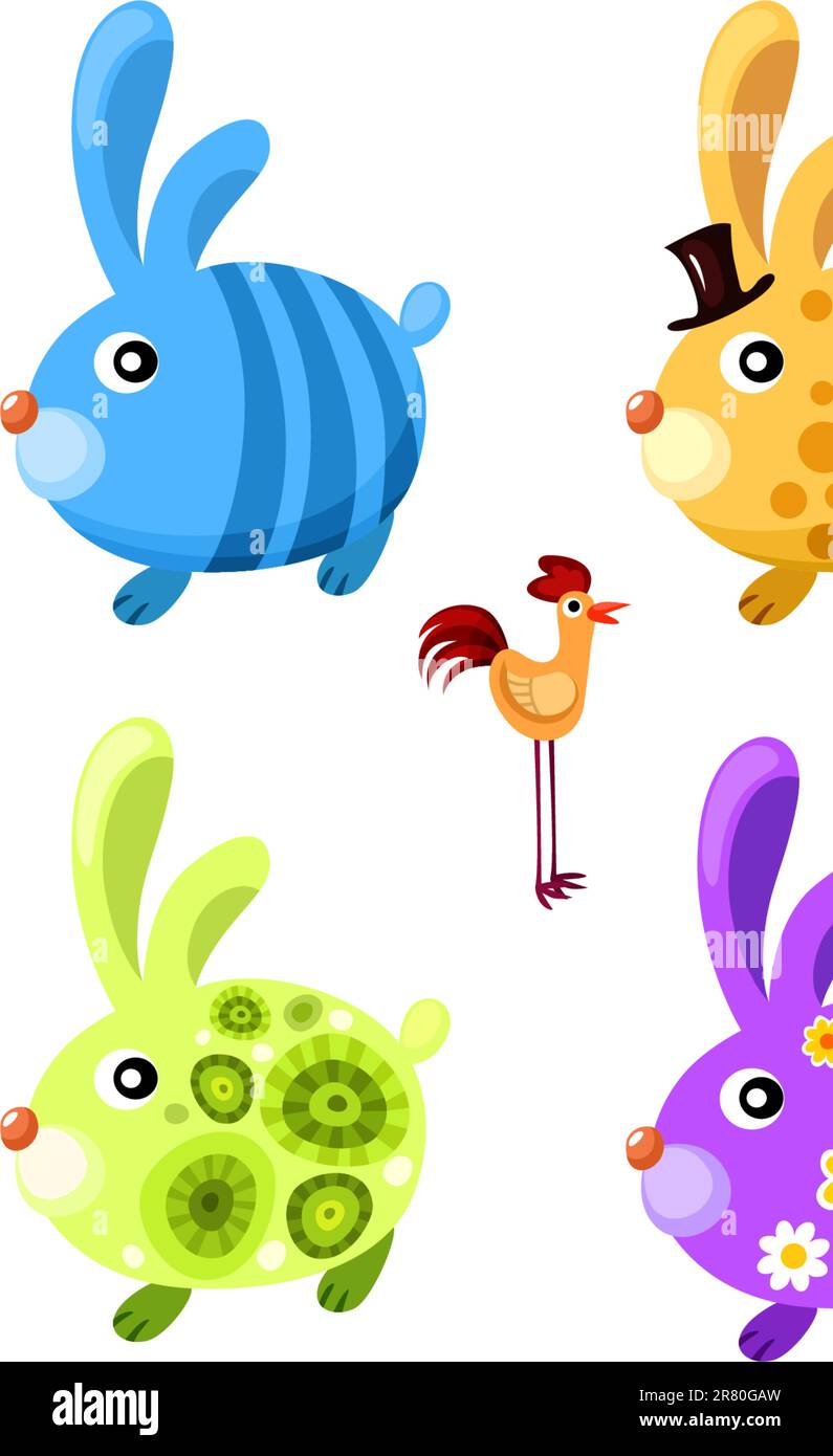 vector illustration of a easter set Stock Vector Image & Art - Alamy