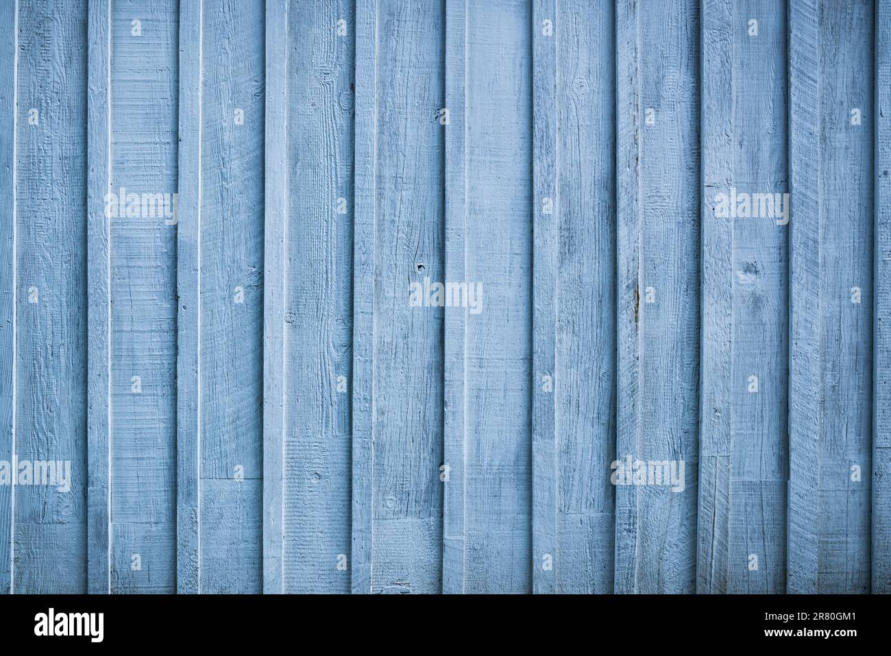 Rustic blue vertical wood plank  wall background Stock Photo