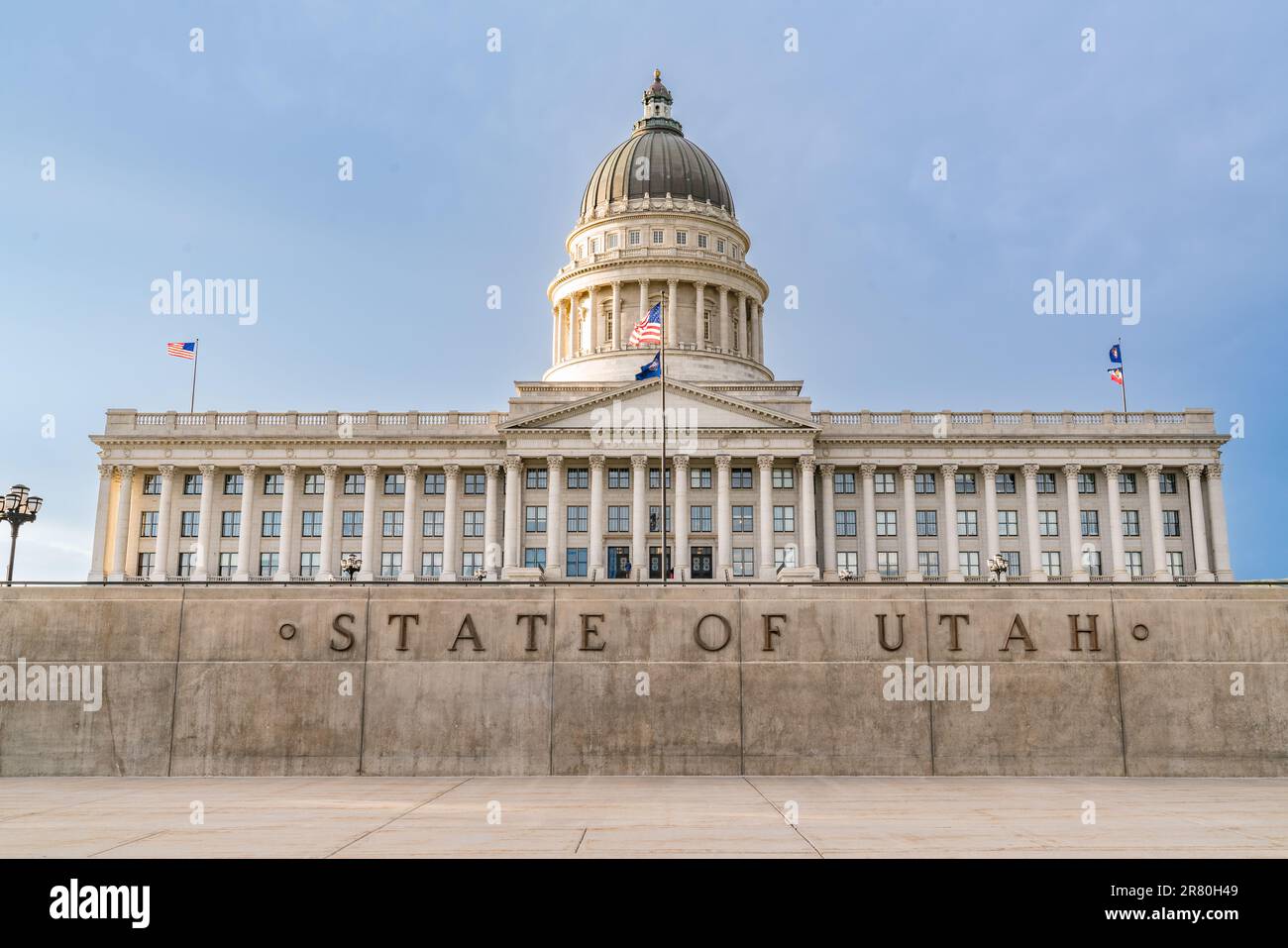 Utah State Capitol Building on Capitol Hill in Salt Lake City, Utah Stock Photo