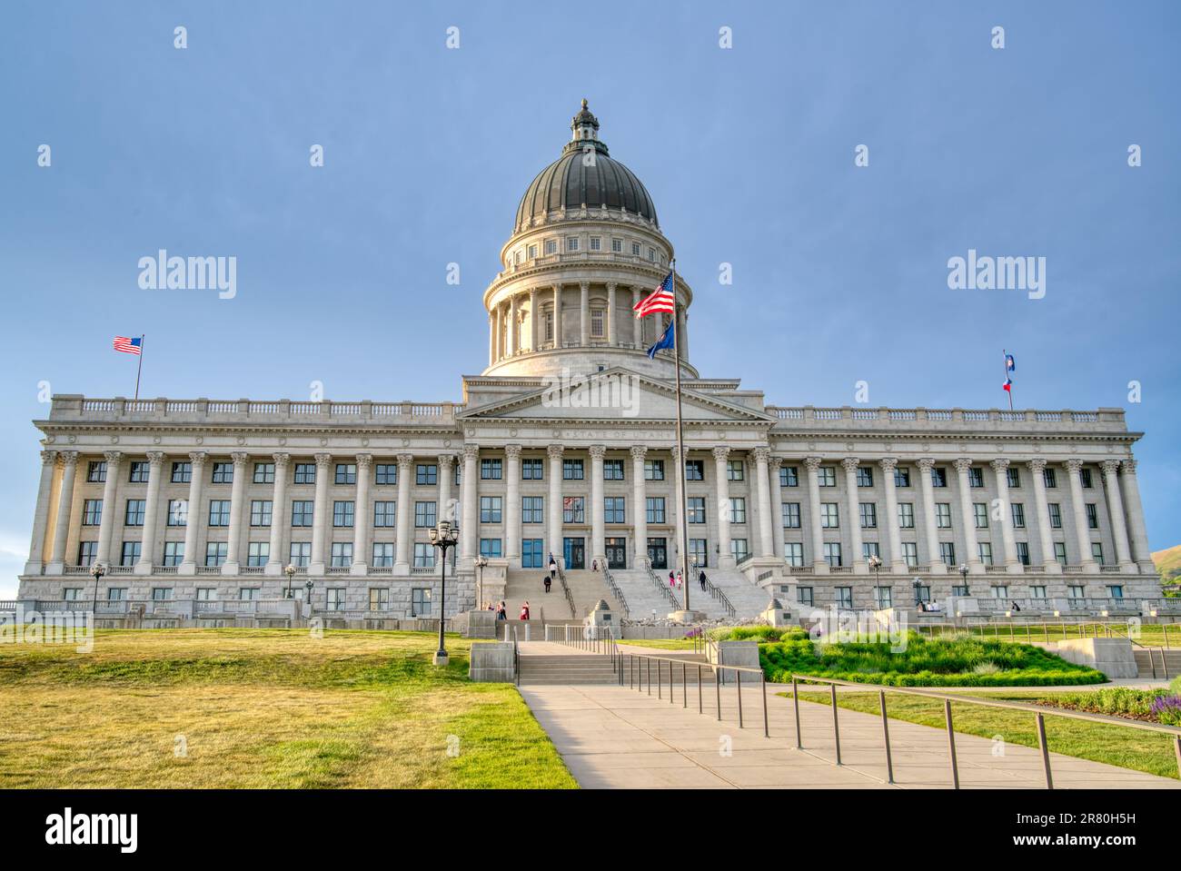 Utah State Capitol Building on Capitol Hill in Salt Lake City, Utah Stock Photo