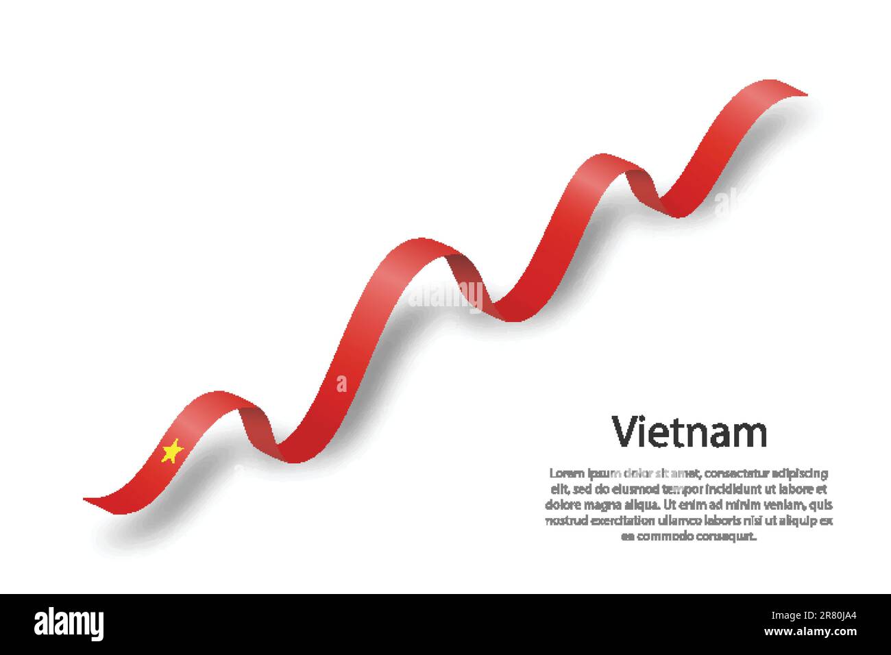 Vietnam ribbon waving flag hi-res stock photography and images - Alamy