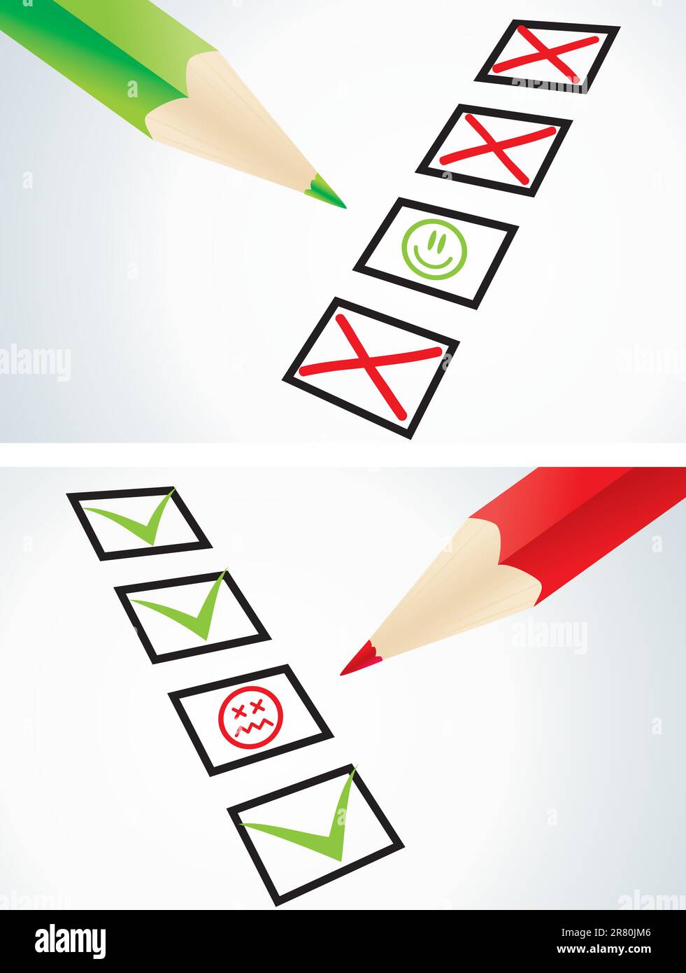 Colored pencil mark in the test sheet Stock Vector Image & Art - Alamy