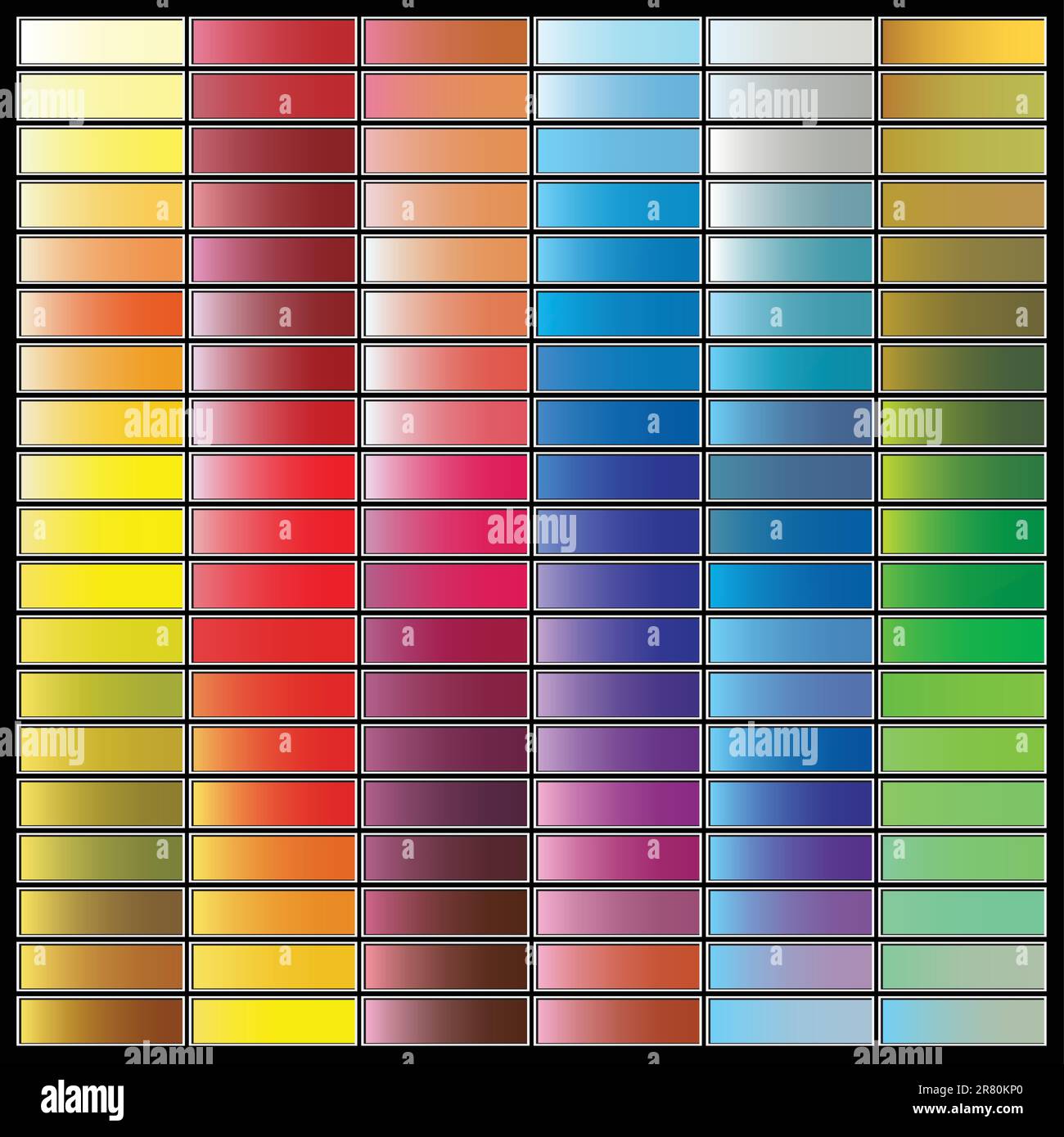 The Color Palette Of Different Shades Vector Illustration Stock Vector 