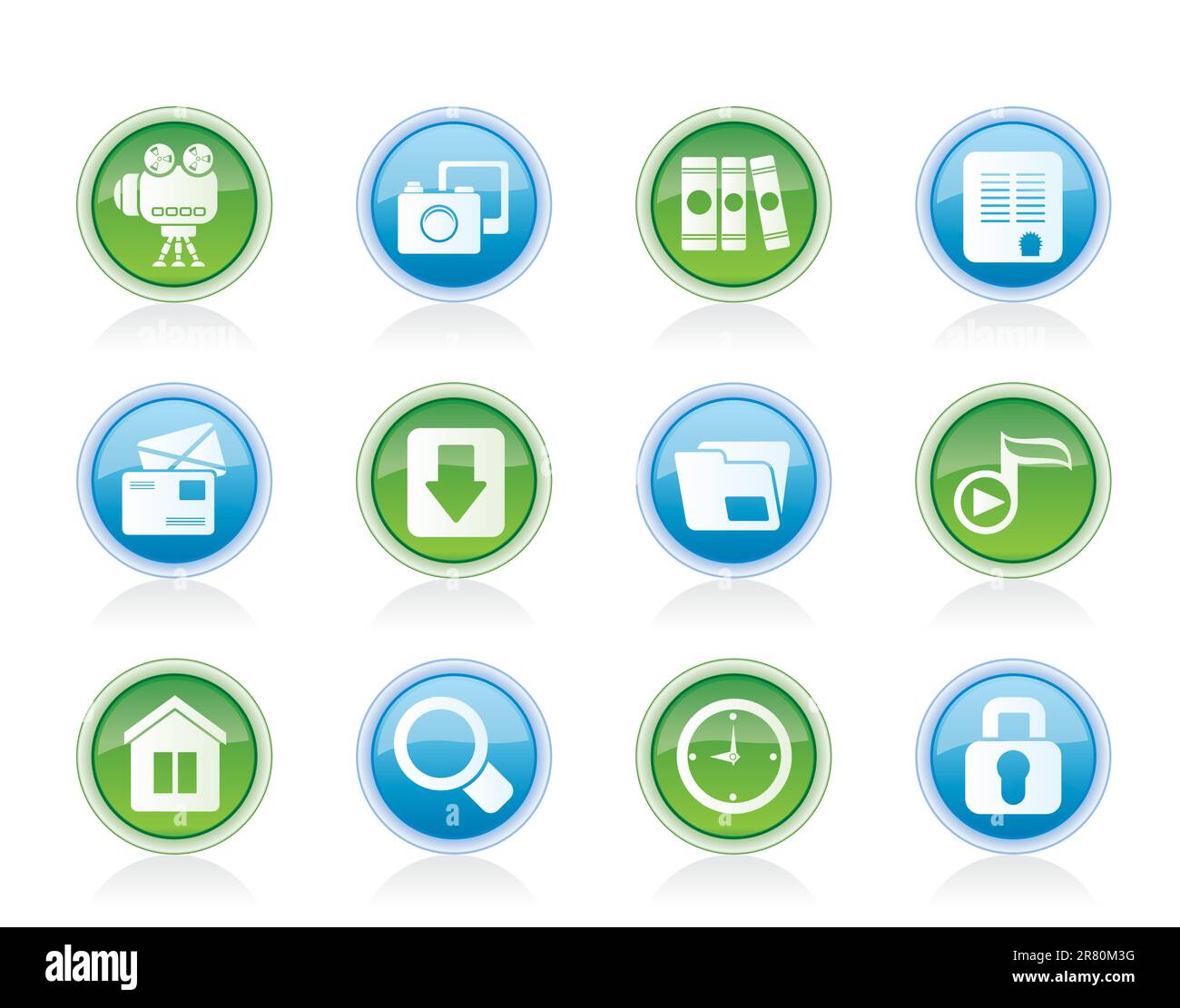 Computer and website icons - vector icon set Stock Vector