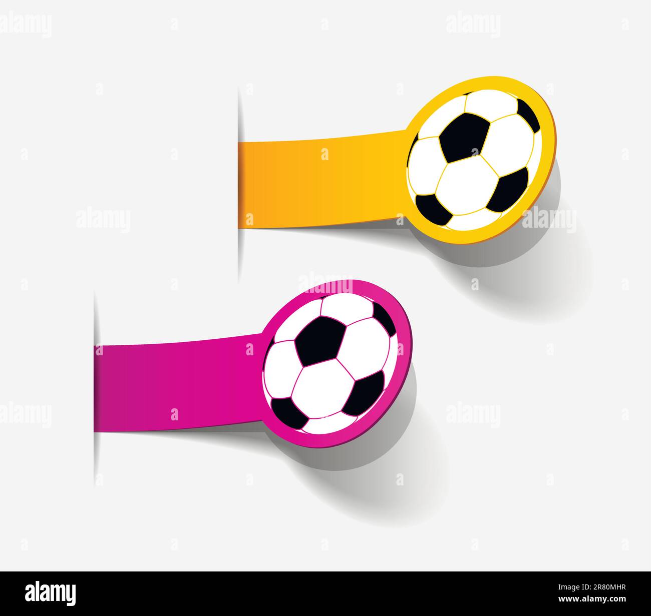 sticker with a picture of a soccer ball Stock Vector Image & Art - Alamy
