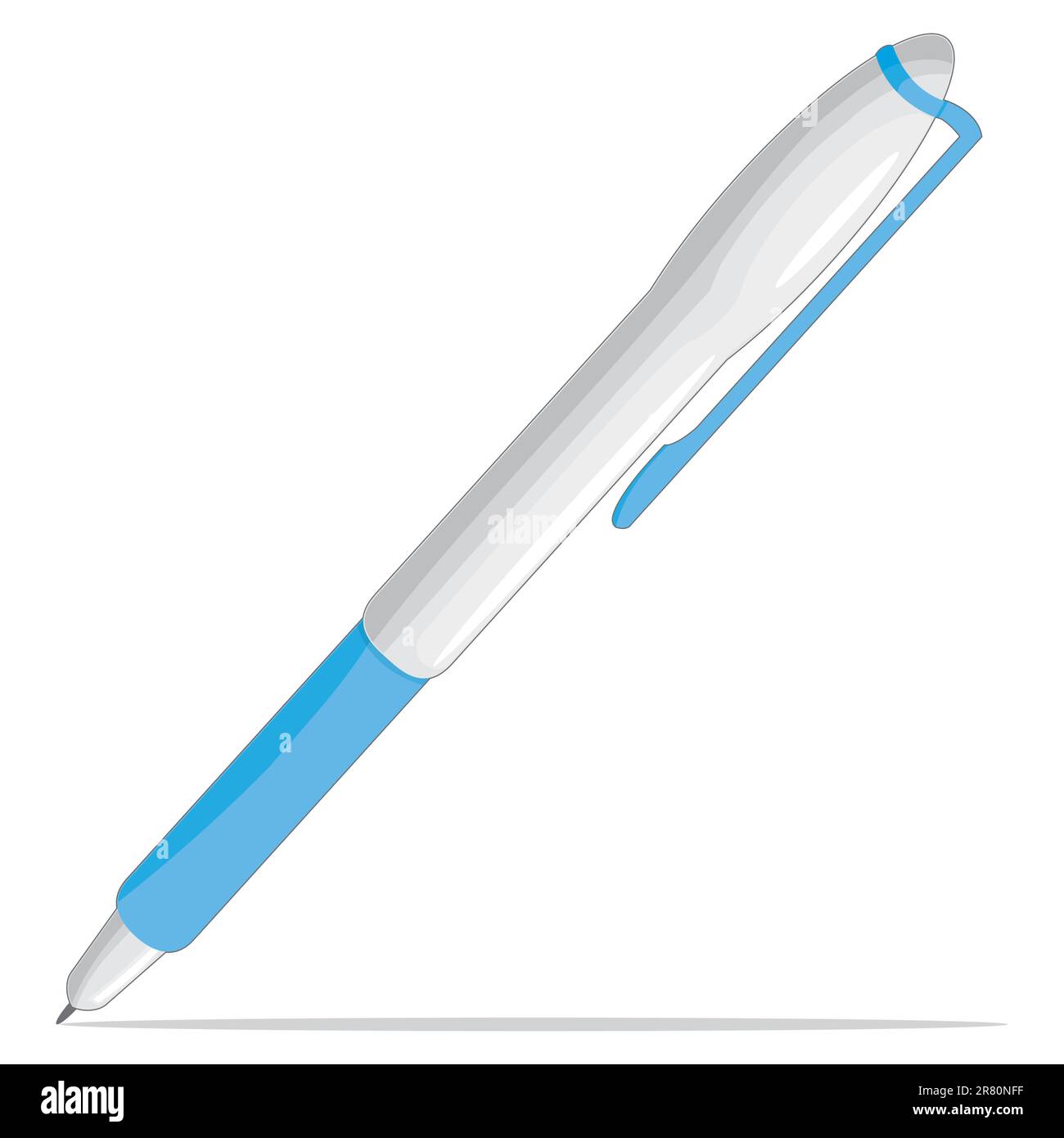 ballpoint pen on a white background. illustration Stock Vector Image ...