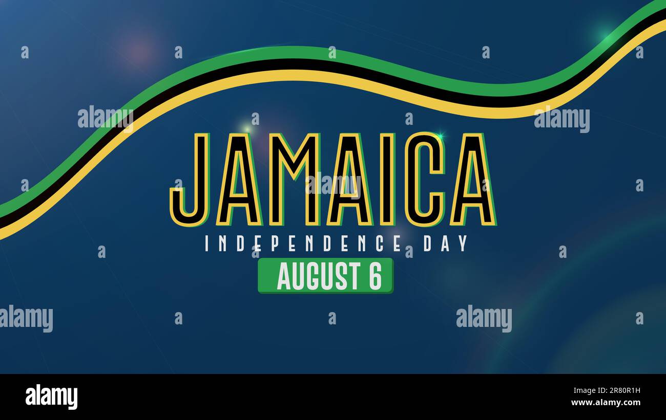 Jamaica Independence Day. The holiday is celebrated annually on August 6. Jamaica flag vector poster and banner design. Stock Vector