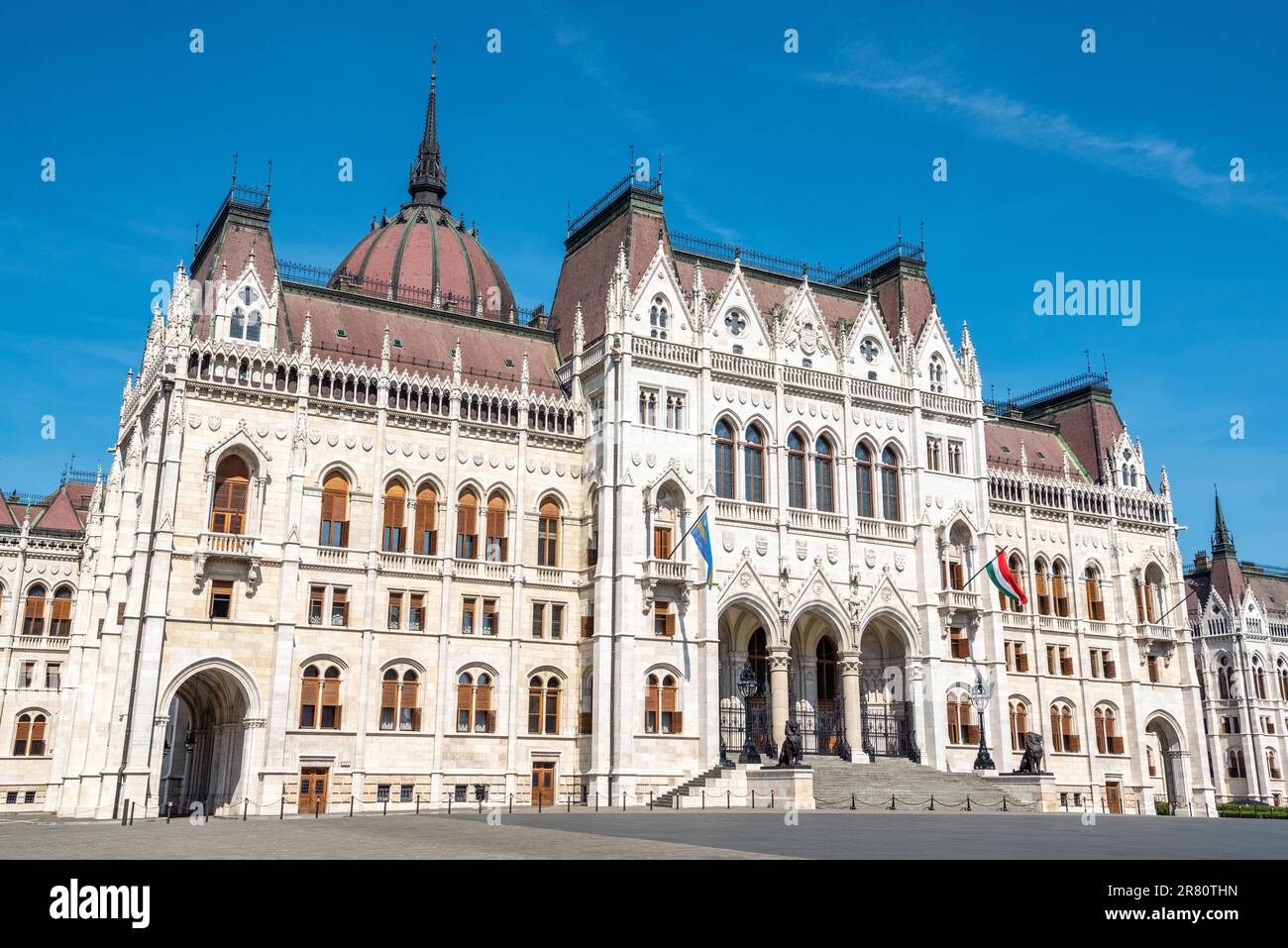 Hungarian Parliament building in Budapest, Hungary. Stock Photo