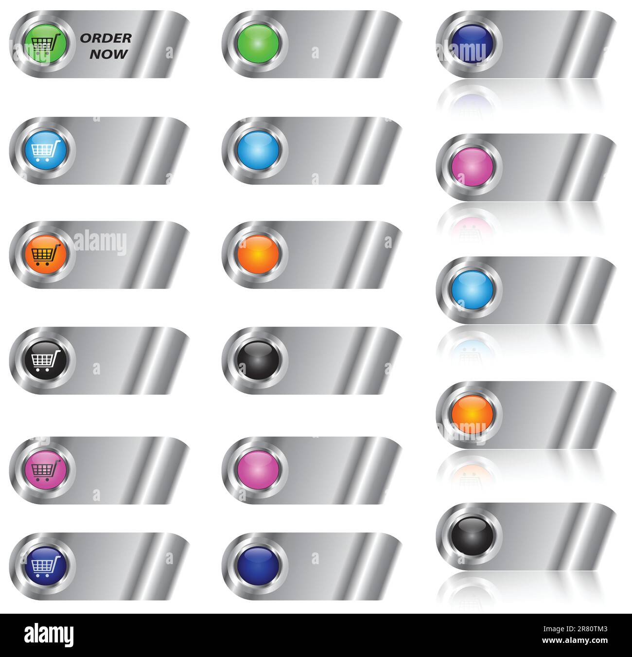 Ecommerce and blank web button/icon set for web applications. Vector ...