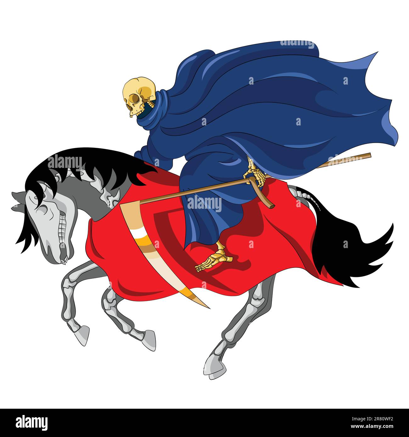 I looked, and behold a pale horse: and his name that sat on him was Death Stock Vector